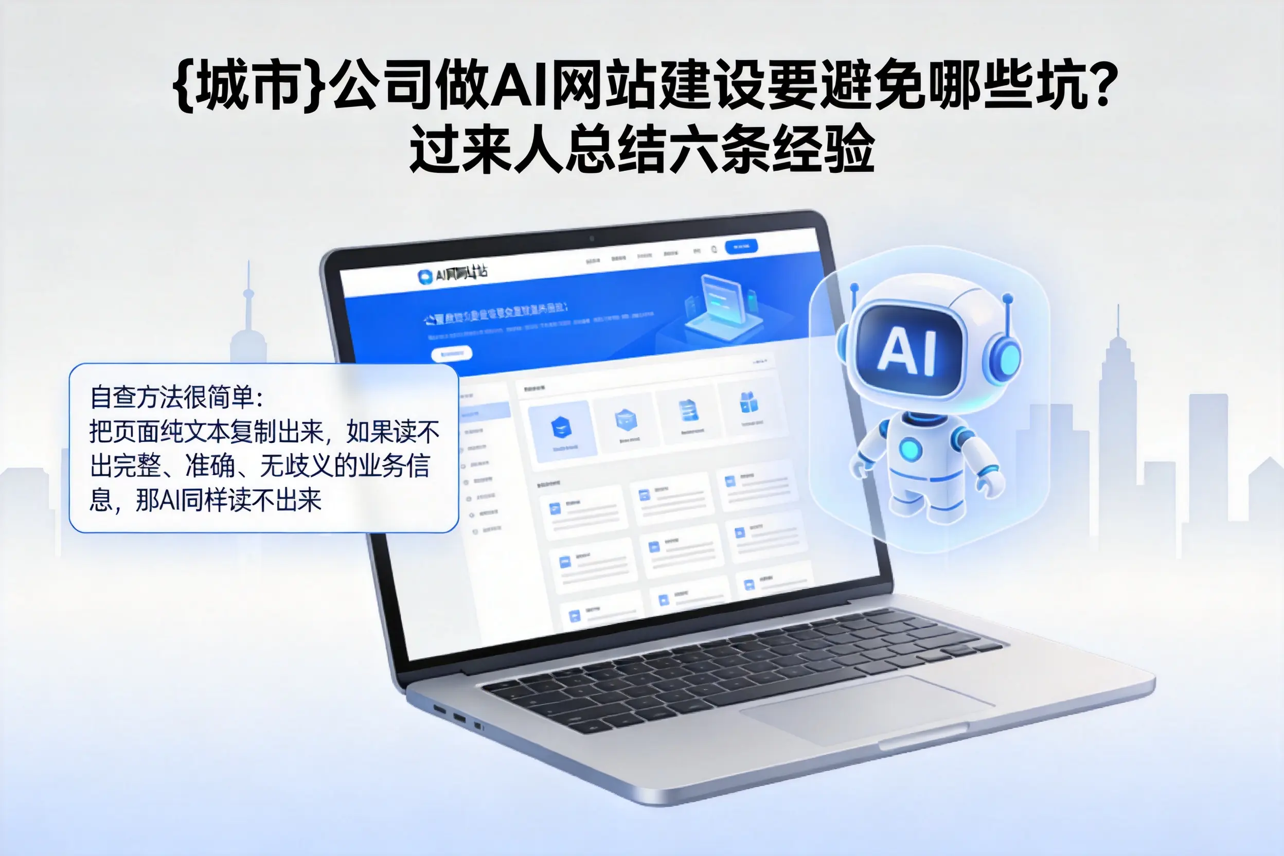 白银公司做AI网站建设要避免哪些坑?过来人总结六条经验