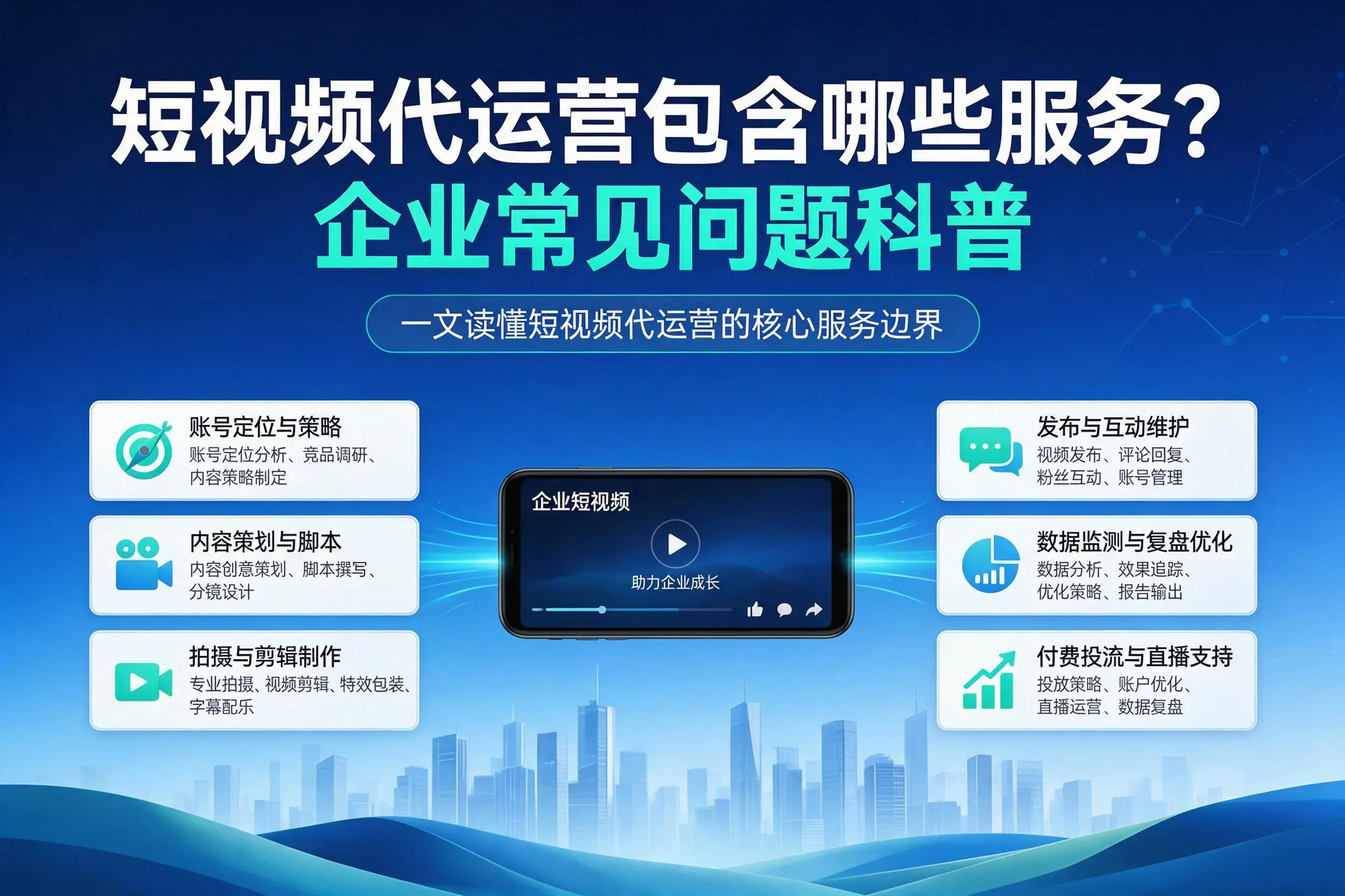 短视频代运营包含哪些服务？白银企业常见问题科普