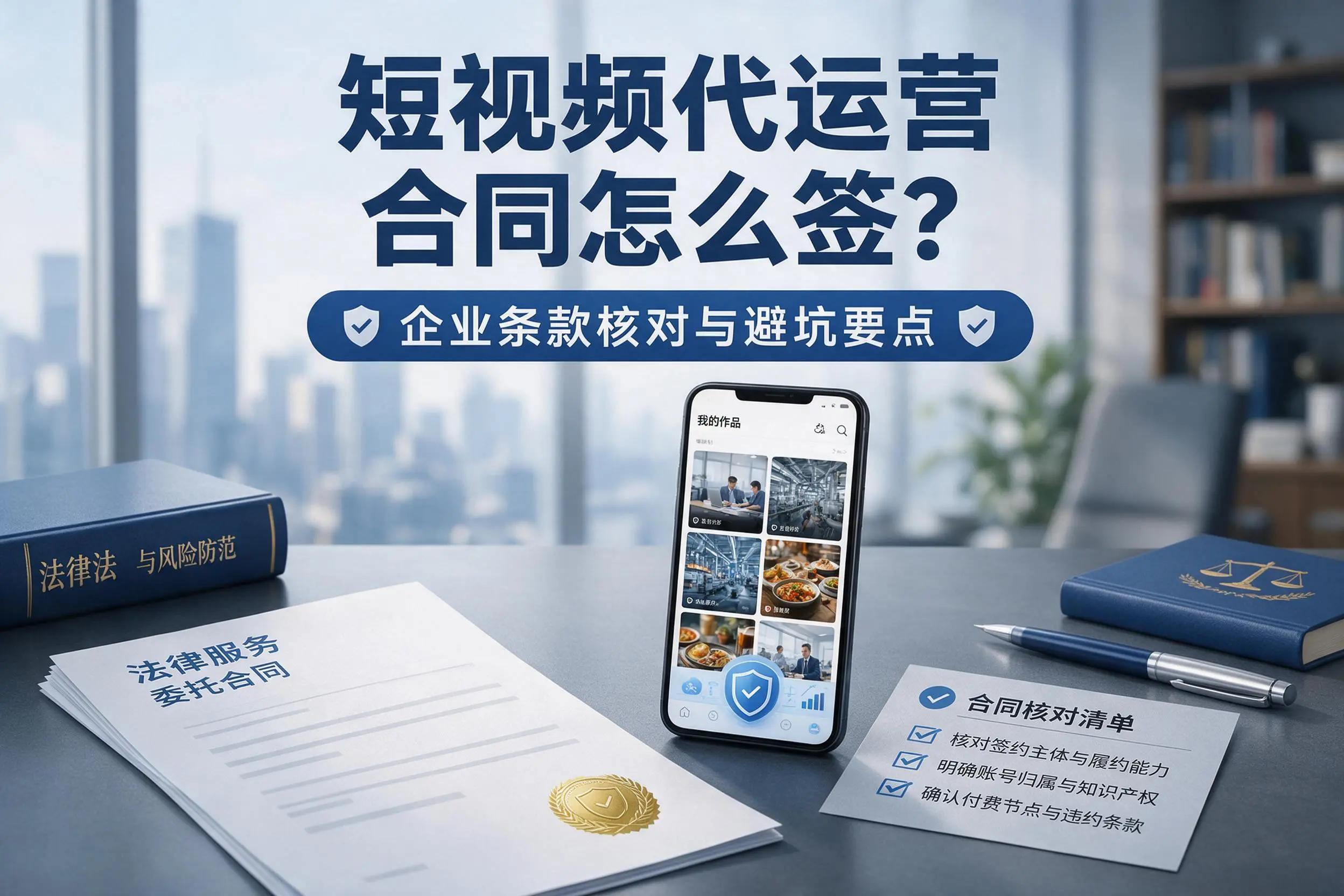 短视频代运营合同怎么签？白银企业条款核对与避坑要点