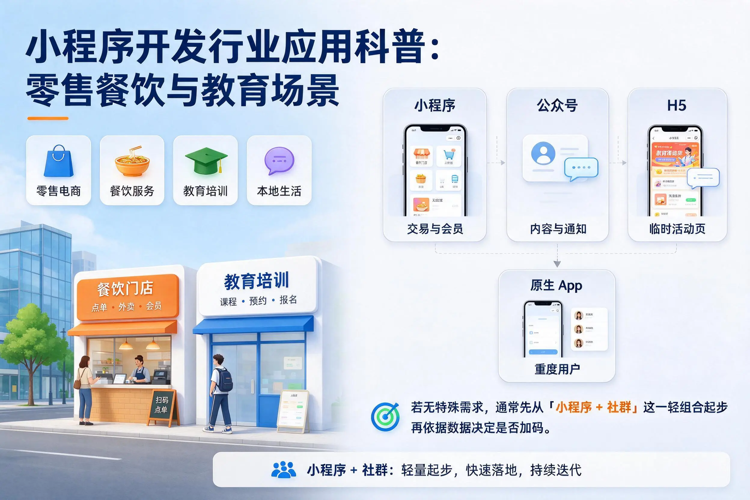 白银小程序开发行业应用科普：零售餐饮与教育场景