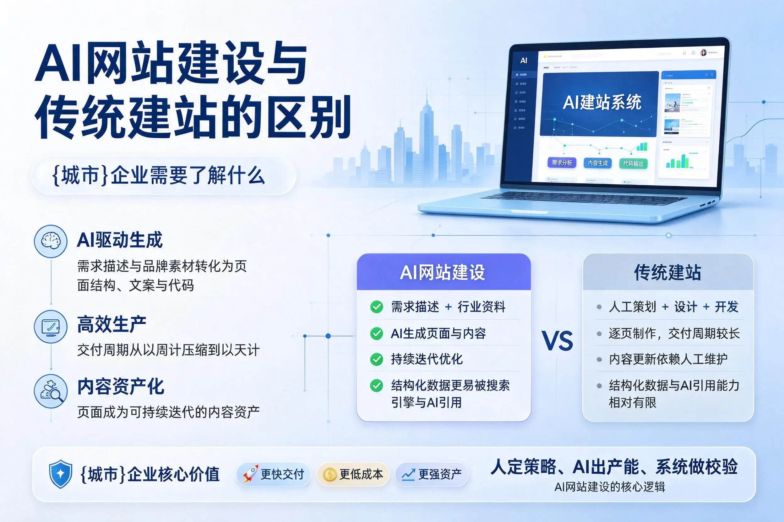 AI网站建设与传统建站的区别,白银企业需要了解什么