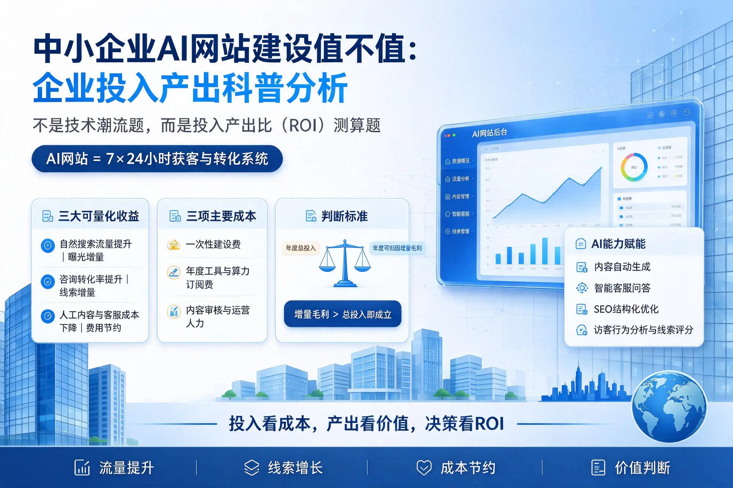 中小企业AI网站建设值不值:白银企业投入产出科普分析