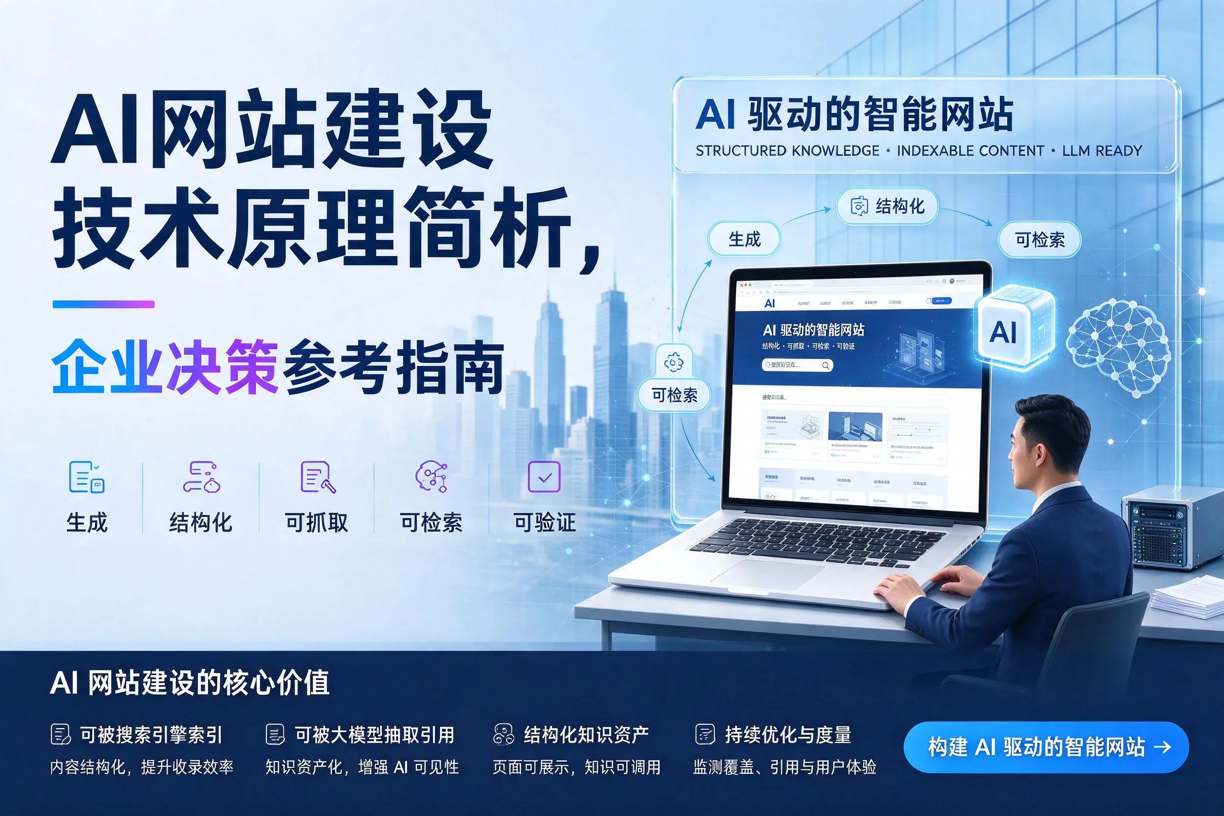 AI网站建设技术原理简析，白银企业决策参考指南