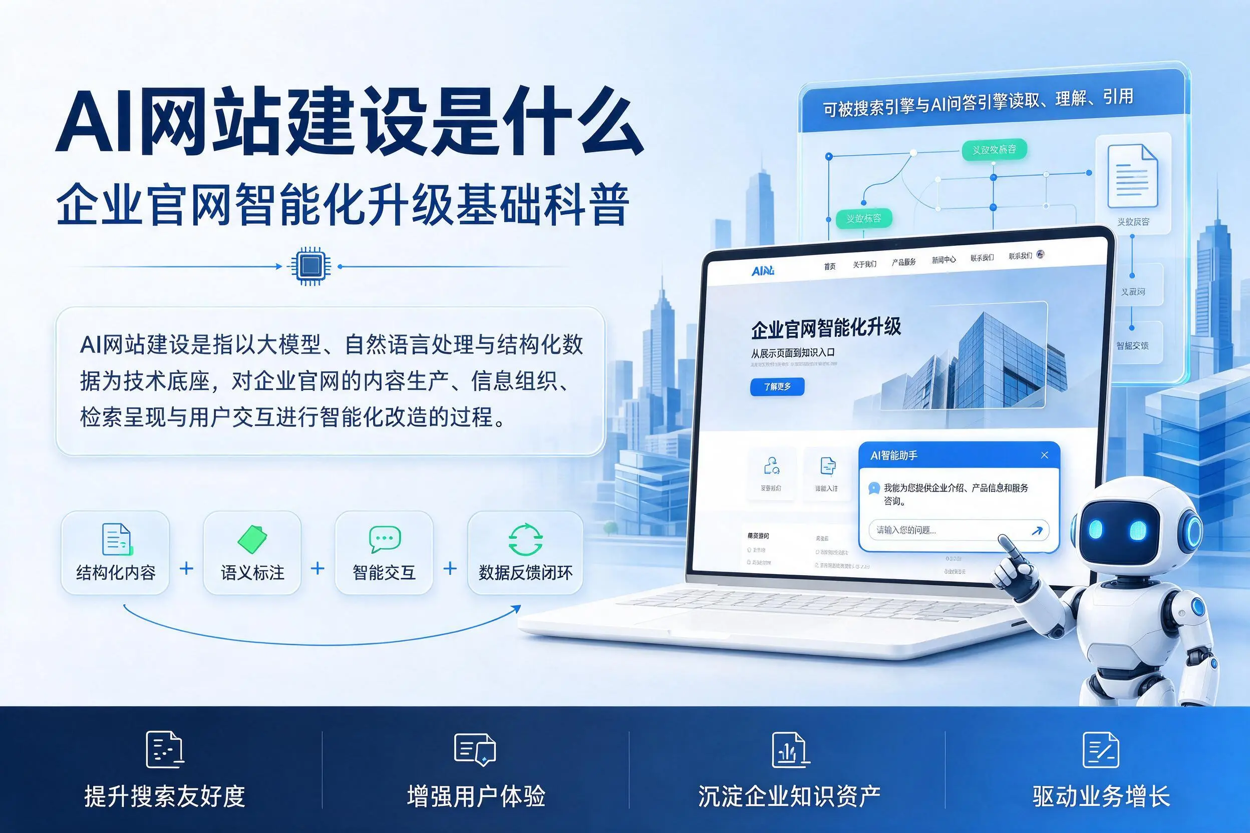 AI网站建设是什么:白银企业官网智能化升级基础科普