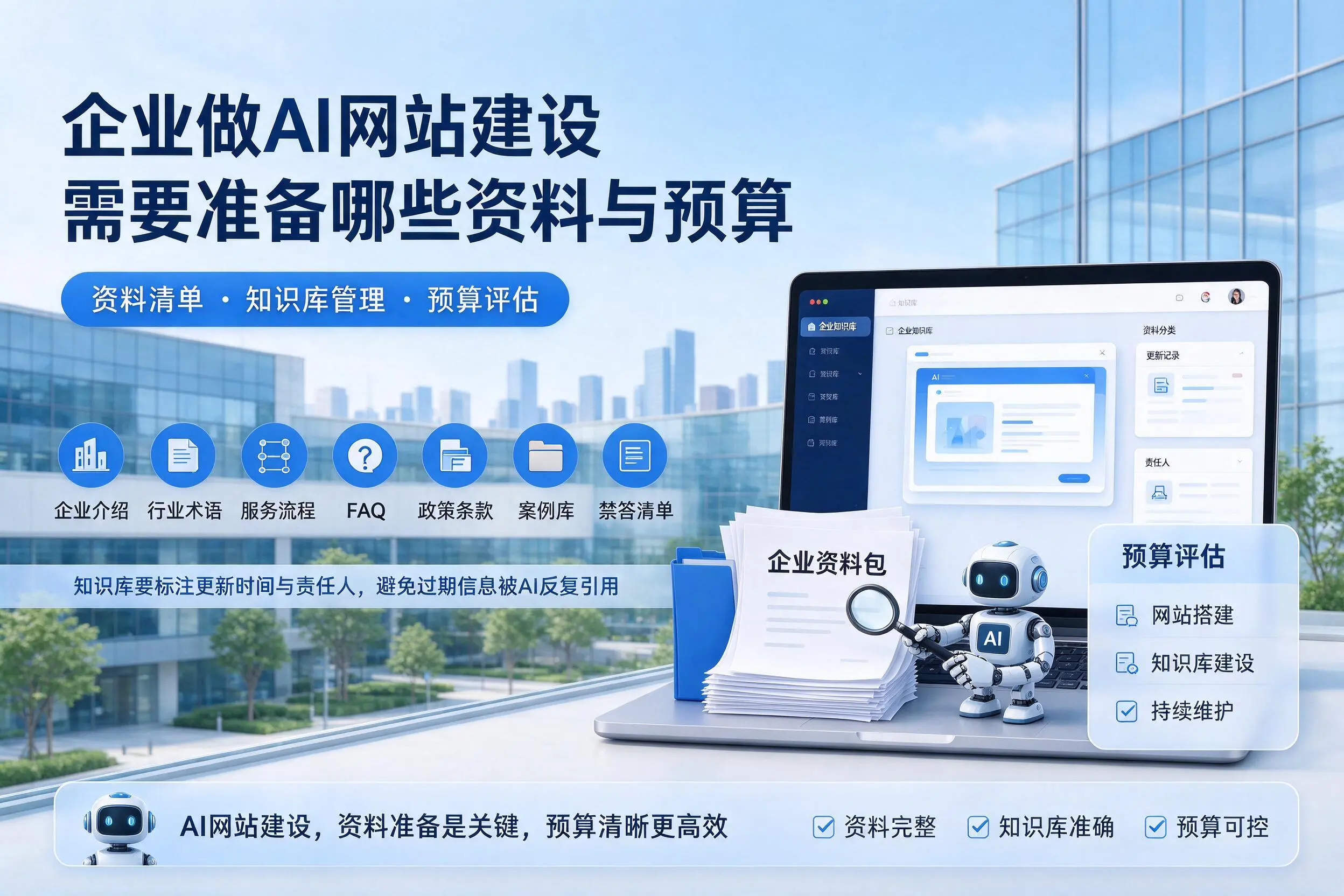 白银企业做AI网站建设需要准备哪些资料与预算