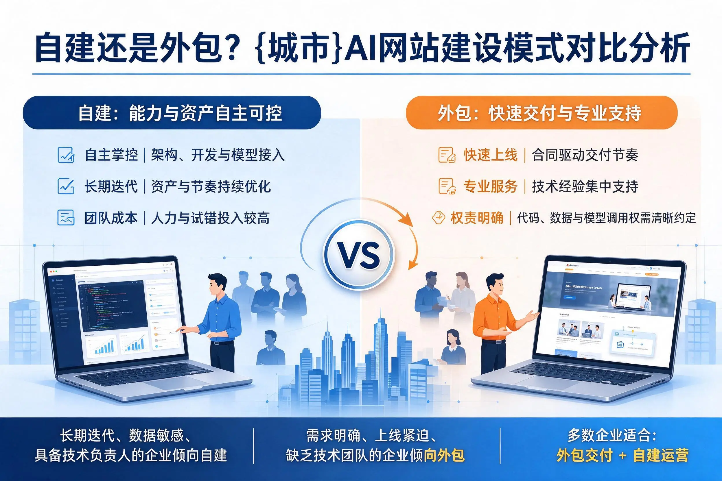自建还是外包？白银AI网站建设模式对比分析