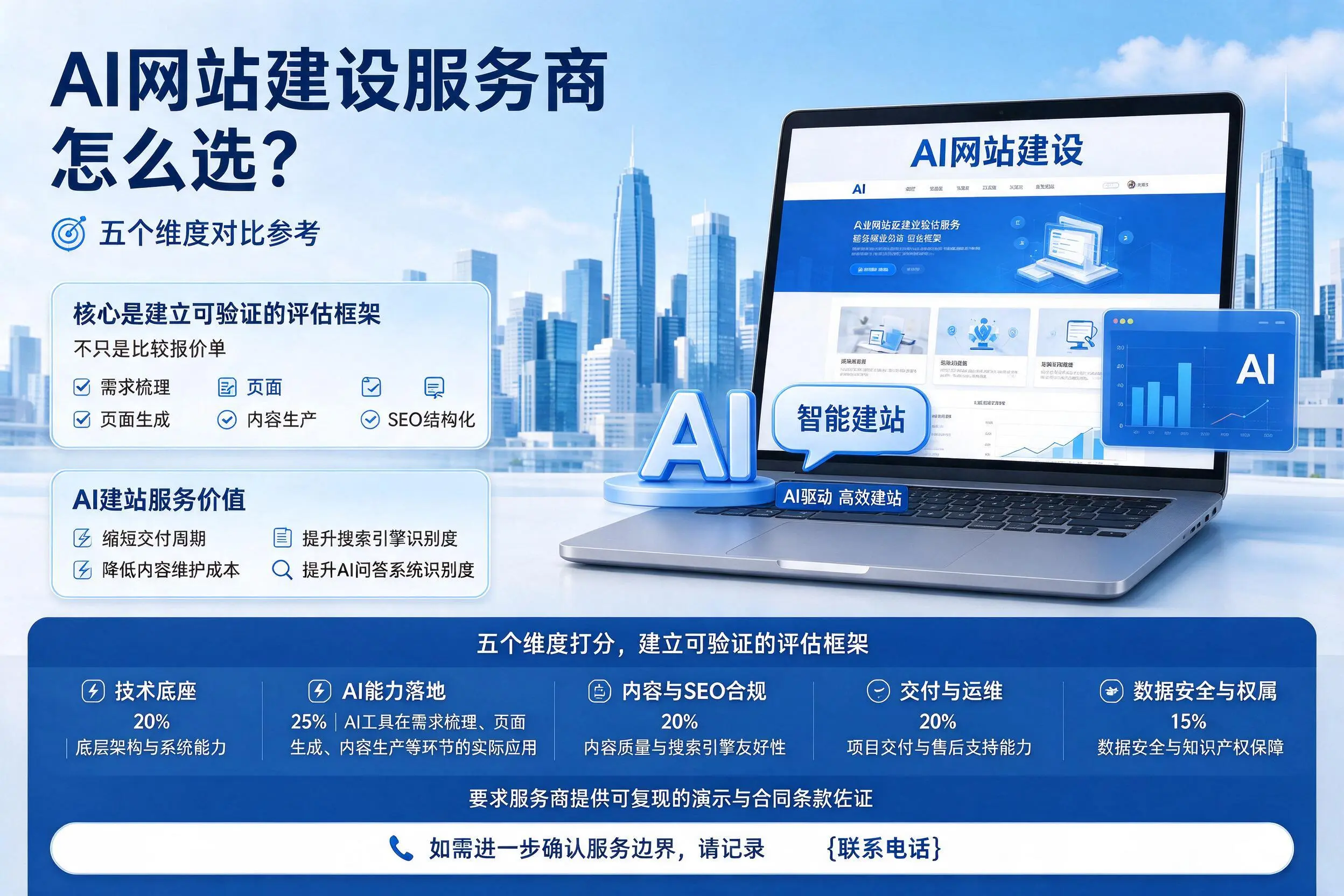 白银AI网站建设服务商怎么选?五个维度对比参考