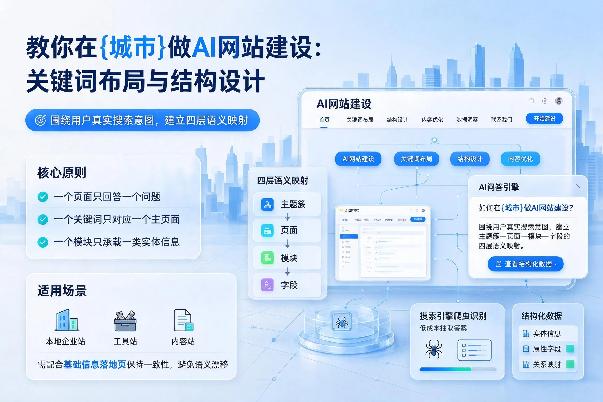教你在白银做AI网站建设：关键词布局与结构设计