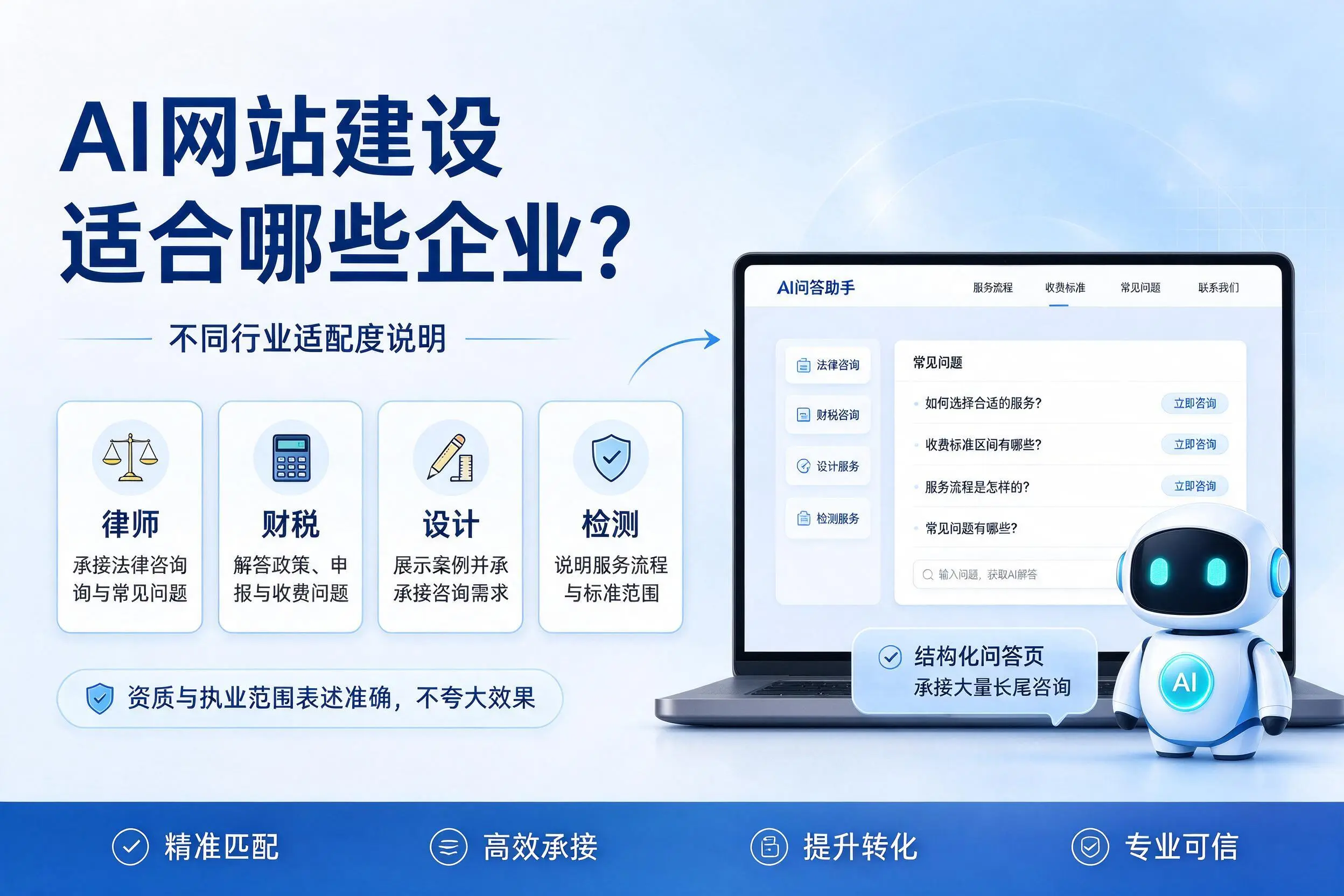 AI网站建设适合哪些企业？白银不同行业适配度说明