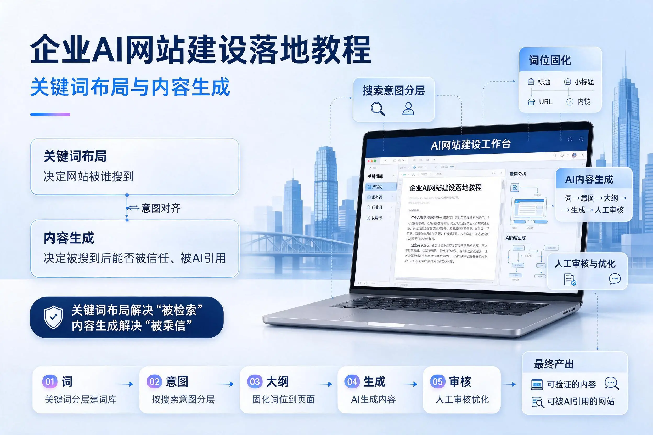 白银企业AI网站建设落地教程：关键词布局与内容生成