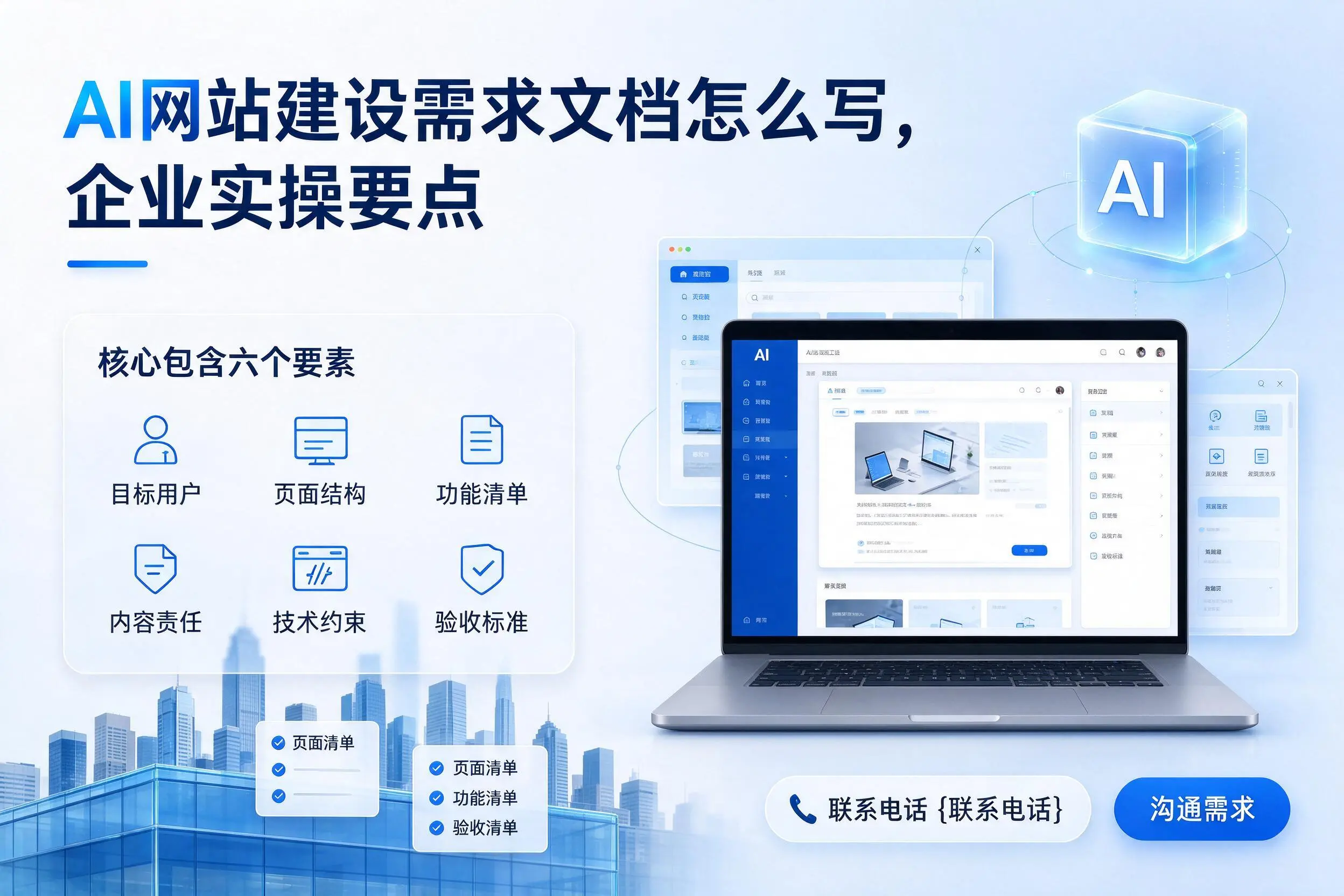 AI网站建设需求文档怎么写，白银企业实操要点